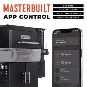 Masterbuilt 1150 Gravity Fed Charcoal BBQ Grill and Smoker with PIZZA OVEN ATTACHMENT