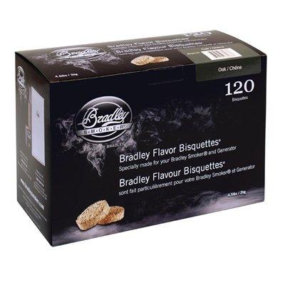 Oak Bisquettes x 120 for Bradley Smoker